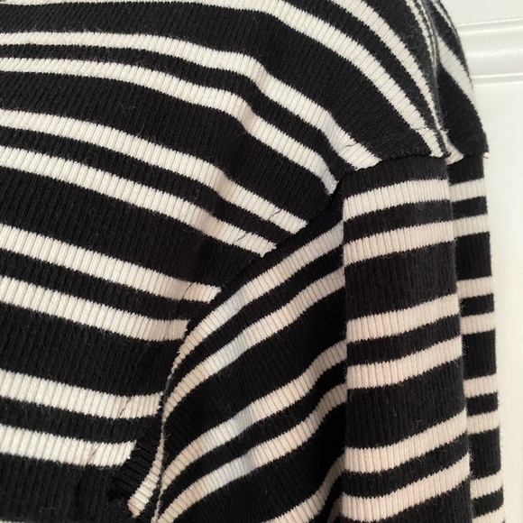 Anthropologie Black and White Striped Sweatshirt - Picture 5 of 10